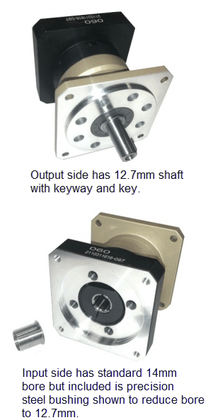 NEMA 34 frame size 5:1 reduction gearbox